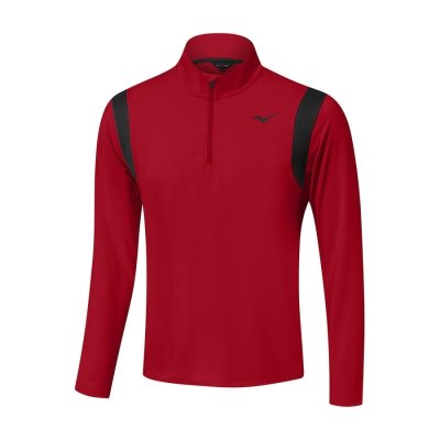 Camisa Mizuno Breeze Elite 1/4 Zip Hombre - Rojos - Chile M148PZSUEV